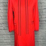 Vintage knit red secretary dress with blazer 1960’s Size undefined Photo 0