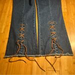 Women’s Traxx Vintage Cowboy Western Laced High Rise Blue Denim Jeans, Y2K|Sz:14 Photo 13