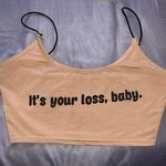 Nude Crop Tank Top Tan Photo 2