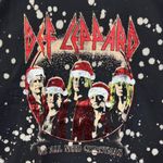 Def Leppard we all need Christmas bleach dye rock Tshirt size large Photo 1