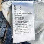 American Eagle Boho Distressed Denim Mini Skirt Size 6 Raw Hem Festival Stretch Photo 9