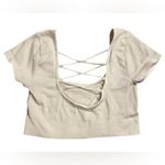 Aerie women's T-shirt Shirt cropped ribbed strappy back medium Bralette EUC Photo 1