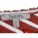 JODIFL  Women's Dress Flowy Ruffle Midi Striped Long Bell Sleeve‎ Stretch Medium Photo 4