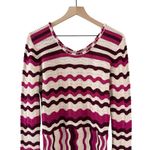 The Wolf Gang Anthropologie Lucid Knit Mini Dress Wavy Stripe Flared Sleeve Sz M Pink Size M Photo 9