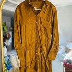 Anthropologie  pilcro bronze silky shirt mini dress nwt size 0 Photo 0