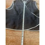 Lino USA Black Linen Blend Wrap Vest Top 3X Plus Size Tie Waist Contrast Trim Black Photo 6