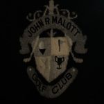 Vintage John R Malott Black Golf Club Wool Sweater Photo 1