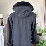 Braetan Women’s Vintage Wool Long Coat Hooded Faux Fur Penny Lane Mob Wife 8 Black Photo 1