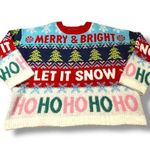 33 Degrees Merry & Bright Christmas Sweater 3X Pink Size XXL Photo 0