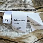 Reformation  Pineapple Dress Striped Linen Cream Black Women's Size XS Photo 8
