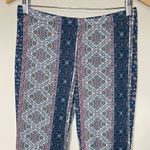 Bear Dance Bohemian Print Stretch Pull-On Flare Leg Pants, Large Photo 1