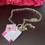Kate Spade NEW YORK golden tone Chain Belt with Charm S/M adjustable Photo 2