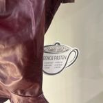 French Pastry  Maroon Faux Leather Ruched Crop Top Women’s Small NWT Photo 5