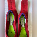 Rothy's  Vibrant Red Flats with Blue Accents Photo 5