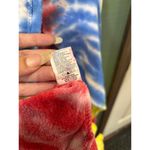 Exist Red Blue Yellow Tie Dye Hoodie Drawstring Sweater with Pocket Size Small Photo 4