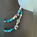 Free People NEW WITH TAGS  Steal the Show Layered Choker Blues 💙🦋 Photo 6