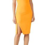 Likely Sherbet Orange Cap Sleeves One-Shoulder Packard Sheath Dress Size 4 Photo 0