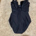 MiracleSuit Ruched One Piece Swimsuit Notched Neckline Black Photo 9