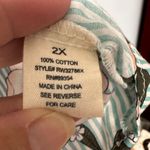 No Comment  Plus Cold Shoulder Floral and Stripes 100% Cotton Size 2X Photo 1