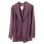 Anthropologie Lilka Cardigan Burgundy Fleece Cocoon Sweater Jacket Photo 2