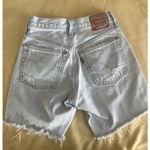 Levi's  501 Shorts Size 24 Button Fly Cut Off Distressed Premium Denim Women Photo 1