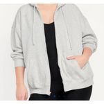 Old Navy  Oversized Hoodie Women XL Gray Lightweight  Full Zip NWT Photo 1