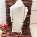 White House | Black Market  Gold Tone Double Chain with colorful stones. Photo 1