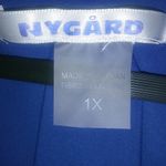 Peter Nygard Nygard 1X Flowy Poncho Circle Neck Top Plus in Lapis Blue Photo 5