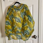 Free Press  Woman’s Yellow and Green Leaf Print Kimono Photo 9
