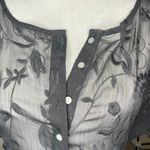 Called To Surf Brass & Roe Black Sheer Floral Embroidered Dress/Coverup Midi Dress Romantic XL Photo 1