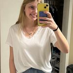 SheIn Lace Trim White T Shirt Photo 0