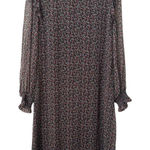 The Kooples ‎ Silk High Neck Patterned Dress Small Photo 0