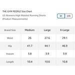 THE GYM PEOPLE High Waisted Running Shorts Navy Blue Size M New With Tag Size M Photo 5