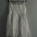 GYK collar shirt dress shear top white with black polka dot size xl Photo 1