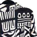 Chico's new Chico’s ☯︎︎ Alphia Aztec Print Classic Jacket ☯︎︎ Black + White ☯︎︎ Medium Photo 5