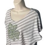 J Mode USA Womens Crop Top Irish Shamrock Blouse Plus Size 3X u Gray Photo 3