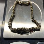 Multicolor Gemstone Tennis Link Bracelet Solid 925 Thai Gold Plated 7.5” Photo 8