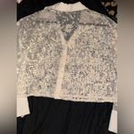 Jason Wu NWOT  Cream Floral Embroidered Lace Top Sz. L Photo 4