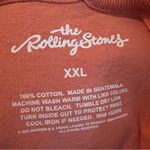 The Rolling Stones  Cut Off Shirt Womens XXL Peach Concert Rock Cotton Short Sleeve Photo 3