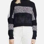 Free People Sunbrite Color Block Mock Neck Chunky Sweater Size S Photo 0