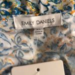Emily Daniels Womans Top Size XL Shimmer Paisley Whimsy Art To Wear Eclectic White Photo 6