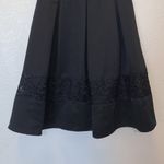 EXPRESS  black lace pleated midi a-line skirt Photo 2