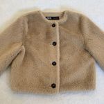 ZARA Short Faux Fur Jacket Photo 5