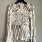 Esley  medium ivory long sleeve top Photo 0