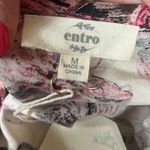 Entro  Long Sleeve Pink Beige Gray Floral Baby Doll Dress Medium | NWT Photo 4