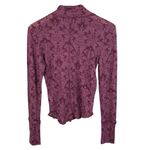 Free People Intimately You And I Long Sleeve Mock Neck Top Size Small Mauve Pink Photo 2