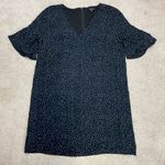 Madewell Flutter Sleeve V-Neck Polka Dot Shift Dress Size 12 Photo 2