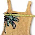 Anthropologie By Sweater Mini Dress Golden with Palm Trees Small Photo 7