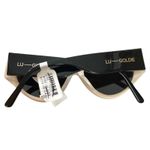 Anthropologie LU GOLDIE Cat Eye Milou Sunglasses in Almond NWT Summer Black Photo 13