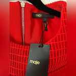 Maje Rosalie Red Ruffle Dress sz small Photo 8